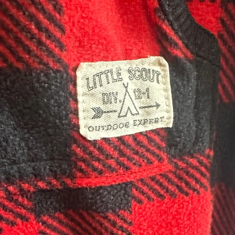 Carter's Red and Black Plaid Footie